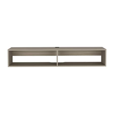 Homeroots 59" Beige Floating Mount TV Stand 569211