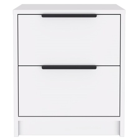 Homeroots 19" Wood Two Drawer Nightstand 477902