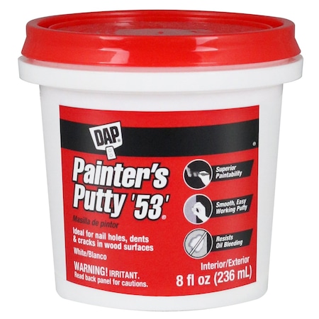 Dap Painter's Putty '53', White, 8 oz (7079812240) 7079812240