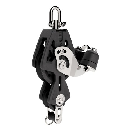 Lewmar DOCK HARDWARE AND FASTENERS Fiddle Block With Swivel Head Single Pulley 990 Pound Working Load Lim 29925039BK