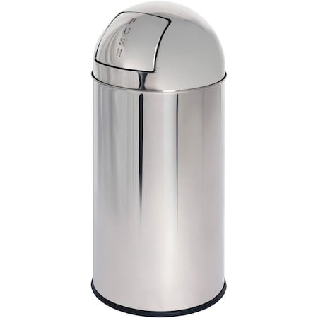 Genuine Joe 14.8 in W/Dia, Silver, Stainless Steel GJO58885