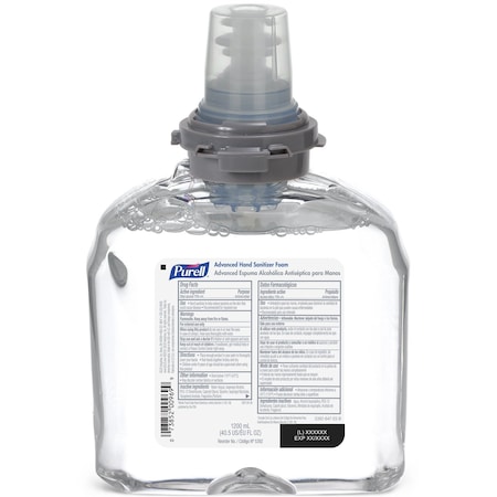 Purell Hand Sanitizer, Foam, 1200mL TFX Refill, PK2 5392-02