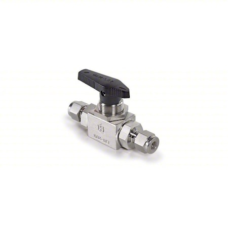 Ham-Let Manual 2-Way Ball Valve, Let-Lok, 316 SS H-6800-SS-L-8MM-ICRS
