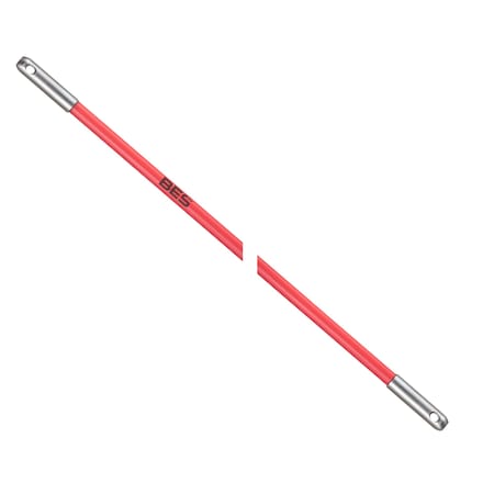 Bes Products 6' x 3/16'' Coated Orange Rod - Bullnose/Bullnose PCF203