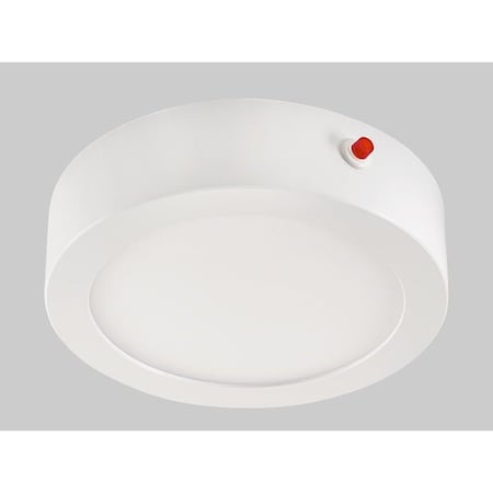 Keystone 7" Round LED Surface Mount Downlight with Integrated 3W EMRG | 10W | Color Select 2700/3000/3500/400 KT-SMLED10-7RC-9CSF-CDIM-EM3