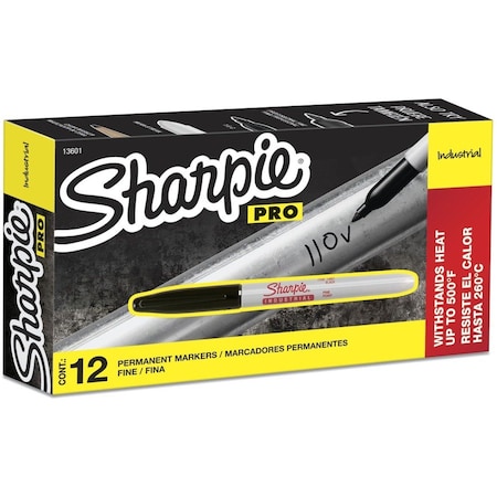 Sharpie Markers, Black, Bullet Tip, 12 PK 13601