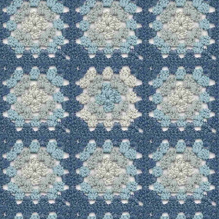 Chesapeake Maud Blue Crochet Geometric Wallpaper 3124-13864