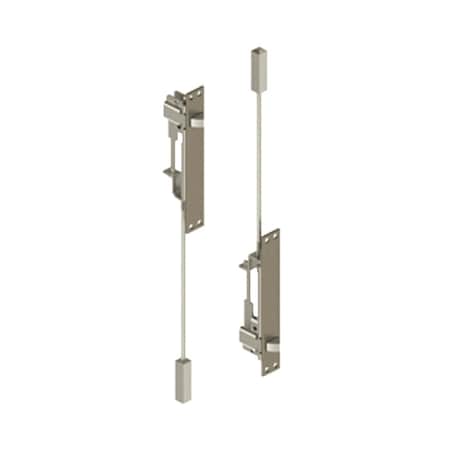Hager Automatic Flush Bolt, 1in by 6-3/4in Face Plate, 3/4in Bolt Throw, 3/4in Bolt Backset, 1/2in Square 292D US32D