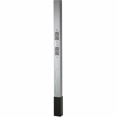 Hubbell Wiring Device-Kellems Alum Service Pole, Gray, Includes Divider HBLPPO12AAL