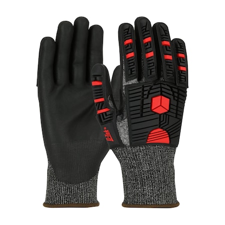 G-Tek Seamless Knit PolyKor X7 Blended Glove w/Impact Protection and NeoFoam Coated Palm & Fingers 5349