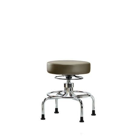 Blue Ridge Ergonomics Vinyl Screw-Lift Stool, Med Bench, Glides, Taupe BR-VSLMD-CR-RG-8809