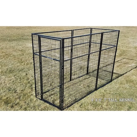 K9 Kennel Store 4ft X 8ft Basic 7ft Tall Wire Kennel Powder Coated B7T4X8FK