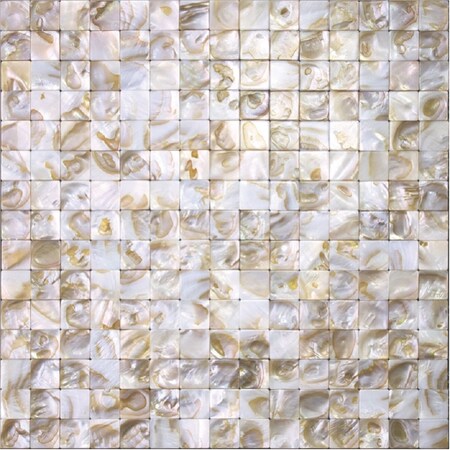 Apollo Tile Brown 11.8 in x 11.8 in Shell, Mother of Pearl Polished Wall Mosaic Tile 19.34 sqft/case, 20PK APLSMA88012A