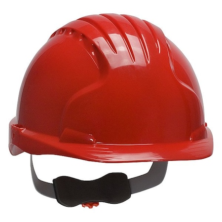 Pip Hard Hat, JSP, HDPE, 6 Point Ratchet, Type 1, Class E, Red 280-EV6151-60