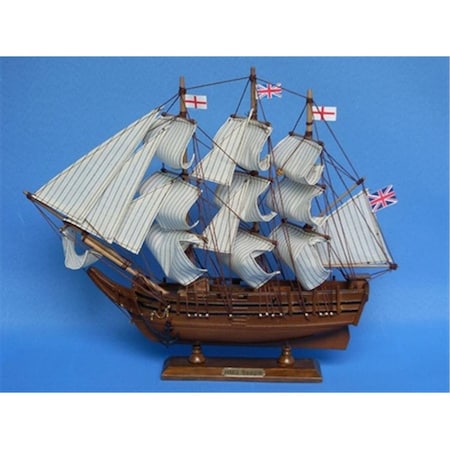 Handcrafted Model Ships Darwins  in. Decorative Tall Model Ship HMS Beagle 14