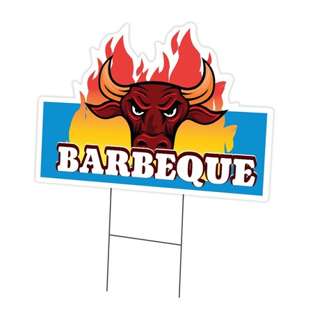 Signmission Barbeque Die Cut Yard Sign & Stake outdoor plastic coroplast window, C-DC-1824-DS-Barbeque19 C-DC-1824-DS-Barbeque19