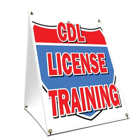 Signmission Cdl License Training, 36 Inch x 24 Inch A-frame Yard Sign, Plastic Sign SBC-2436-Cdl License Training