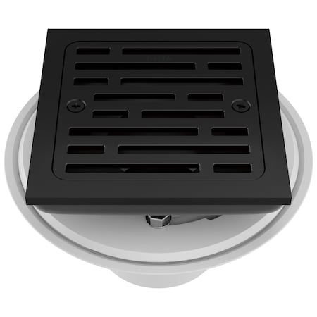 Delta 4 in Tile-In Square Shower Drain In Matte Black DT062412-BL