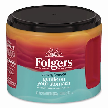 Folgers Coffee, Gentle On Your Stomach, Canister, 27 oz 30446