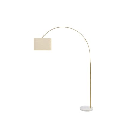 Monarch Specialties Lighting, 79-in. h, Floor Lamp, Brass Metal, Beige Shade, Contemporary I 9640