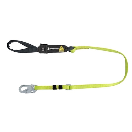 Safewaze Arc Flash 4 ft-6 ft Adjustable Energy Absorbing Lanyard Snap Hook, Soft Loop FS560-AF-SE-AJ