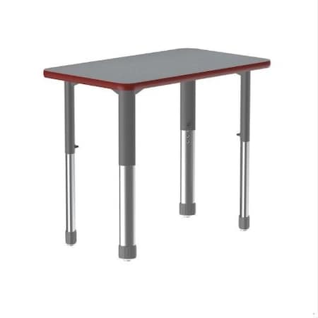 Correll Rectangle 27 in W, 20 in L, 25 in to 35 in H, Particleboard, Gray Granite AD2027TF-REC-15-13-35