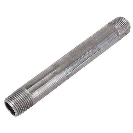 Prosource Pipe Nipple, 1/2 in, Male, Steel, SCH 40 Schedule, 2 in L 1/2X2B