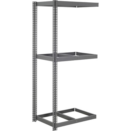 Global Industrial 3 Shelf, Heavy Duty Boltless Shelving, Add On, 42"W x 30"D x 72"H, No Deck B3164038