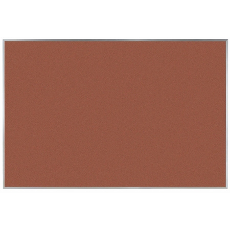Aarco VIC Cork Bulletin Board w/ a Clear Satin Anodized Aluminum Frame, Cinnamon Bark 48''Hx72''W DW4872207