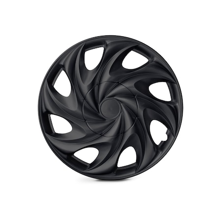 Altertrim 14 in Univ Wheel Rim Cover Hubcaps, Snap-On, (Blk Matte), 4PK CHB-T003-BP-14