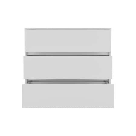Homeroots 34" White Three Drawer Dresser 544037
