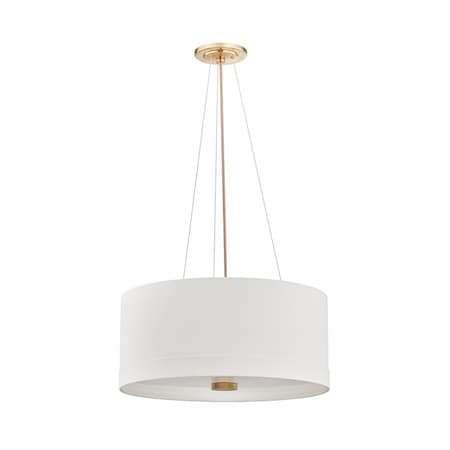 Hudson Valley Lighting Ashland 4 Light Pendant in Aged Brass Finish 8923-AGB