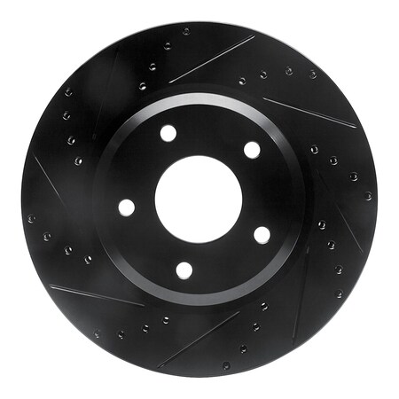 Dynamic Friction Co DFC Brake Rotor - Drilled and Slotted - Black 633-52016L