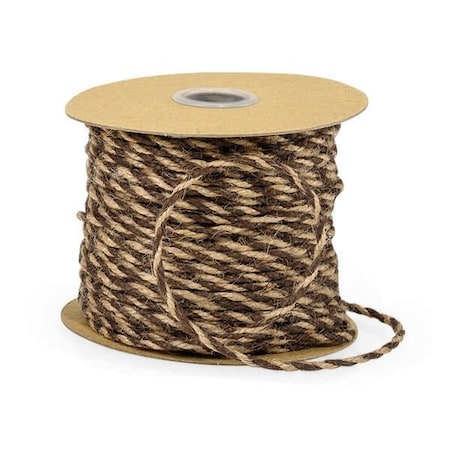 Nashville Wraps Dark Chocolate and Natural Brown Twist Jute Twine, 1/8x50 yards RP27091