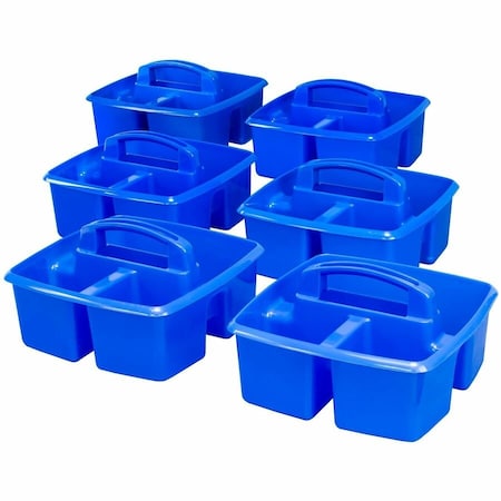Storex Small Caddy, Blue, 6PK 00947E06C