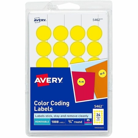 Avery Printable Color Coding Labels, PK1008 05462