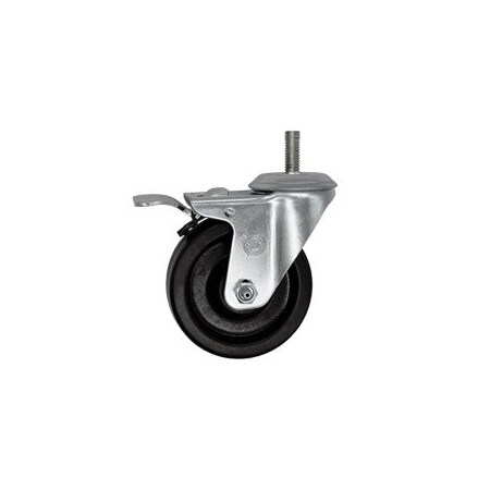 Service Caster 4 Inch Phenolic Swivel 10mm Threaded Stem Caster with Total Lock Brake SCC SCC-TSTTL20S414-PHS-M1015