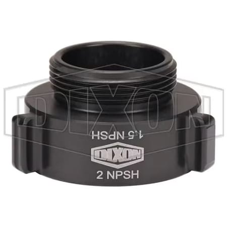 Dixon Style N37 Rocker Lug Hydrant Adapter, 2 x 1-1/2 in, FNPSH x MNPSH, Aluminum, Hardcoat Anodized N37-20S15S