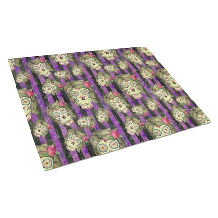 Carolines Treasures Watecolor Day of the Dead Halloween Glass Cutting Board, Large BB7519LCB