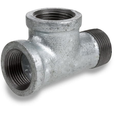 Usa Industrials Pipe Fittings - Galvanized Malleable Iron - Class 150 - Run Tee - 3/4in NPT Female x NPT Male ZUSA-PF-20732