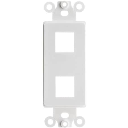 Cable Wholesale 3 Hole for Keystone Jack Decora Wall Plate Insert - White 302-2D-W