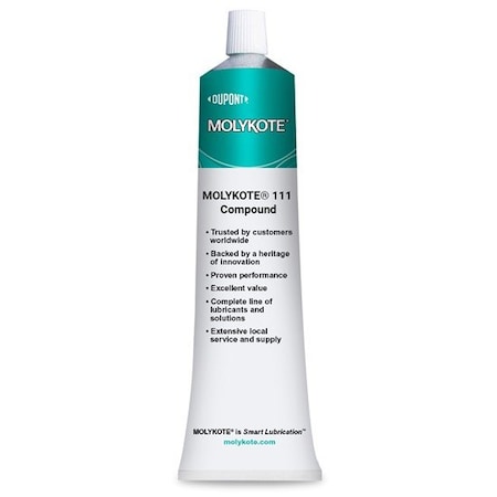 Molykote DuPont 111 Multipurpose Lubricant, 5.3 oz Tube, Silicone, Translucent White 4109788