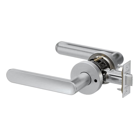 Schlage Grade 2 Bath/Bedroom Privacy Tubular Lock, Non-Keyed, Selena Lever, A Rose, Satin Chrome Finish PT40 SELA 626