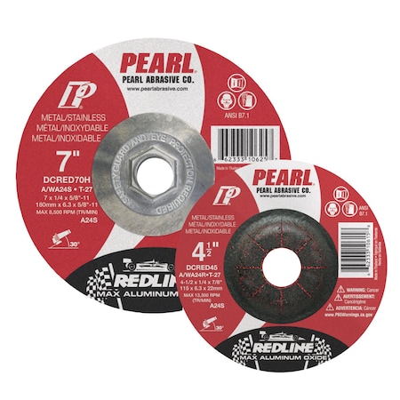 Pearl Type 27, 6 in Dia, 1/4 in Thick, 5/8 in-11 Arbor Hole Size, 24 Grit DCRED60H