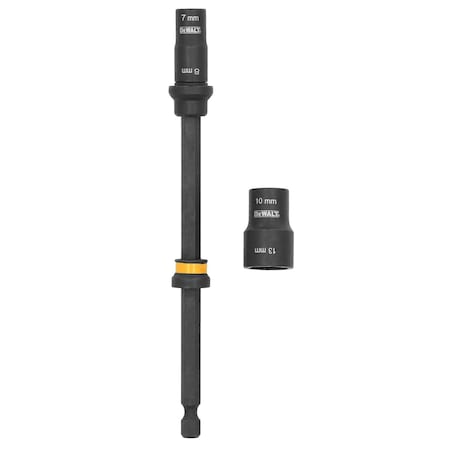 Dewalt FlexTorq Nutsetter, L:6", Socket:7mm, 8mm, 10mm, 13mm DWADENDEXT-2MM