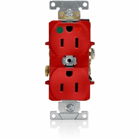 Leviton Hospital Grade Duplex Receptacle, 15 Amp, 125 Volt 8200-IGR