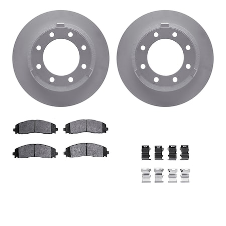 Dynamic Friction Co DFC GEOSPEC Coated Rotor- Heavy Duty Brake Pad includes Hardware 4412-54075