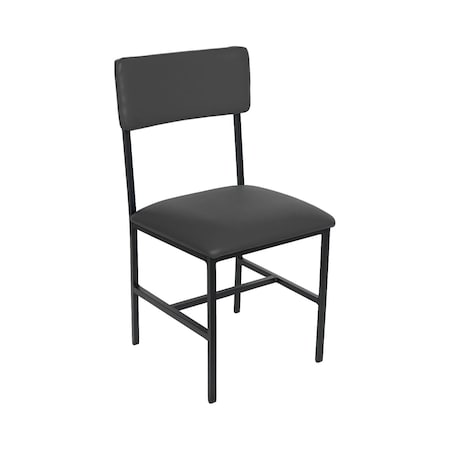 Bfm Seating Meghan Side Chair, Grade 4 Upholstered Seat & Back - Steel Frame - Sand Black Finish JS33CM2139-2139SB