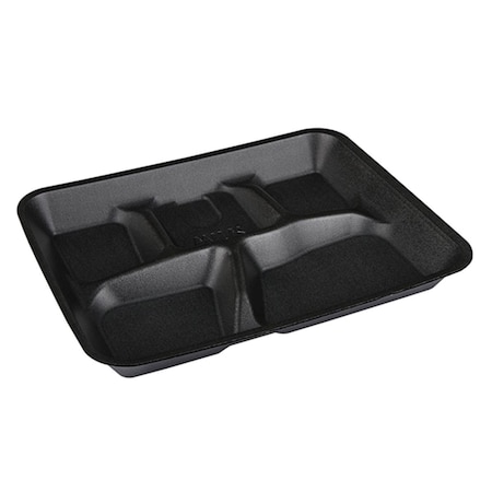 Pct 5 Compartment School Lunch Tray, Black YTHB0500SGBX