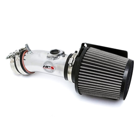 Hps Performance Air Intake Kit with Heat Shield, Polished, 827-547P
